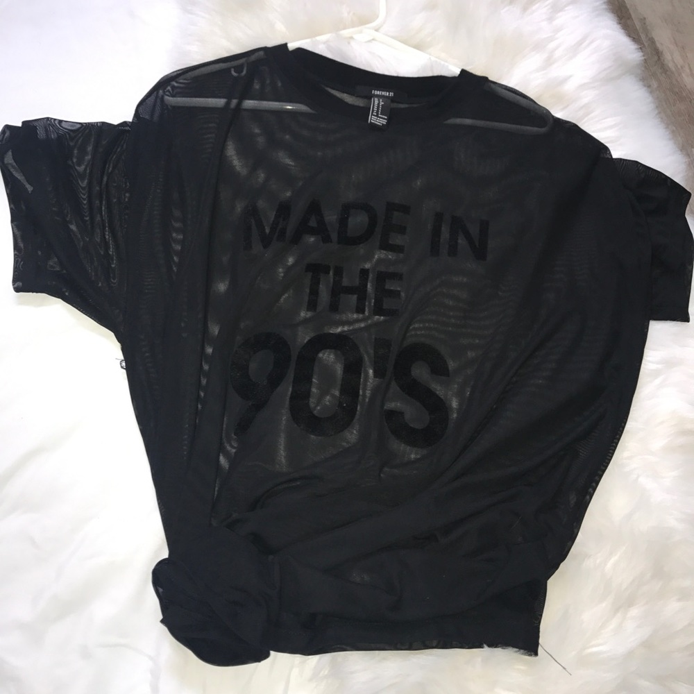 Black mesh 90s shirt